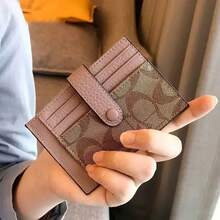 Monograma ultrafino estilo Ins tarjetero moda sobre corto para mujeres apliques tarjeta y cartera de identificación monedero para tarjetas de crédito UFD5 - C - Ver 9