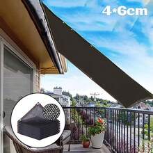 Tela de sombra negra, lona de malla, toldo de jardín adecuado para invernaderos, terrazas, verduras, cubiertas de plantas y gallineros, redes de sol, para protección al aire libre,Tamaño: 4*6m - 4*6 cm - Ver 2