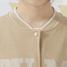 PUMA Women's Casual Single-Breasted Long-Sleeve Jacket With Letter Print, Khaki - Khaki - View 3