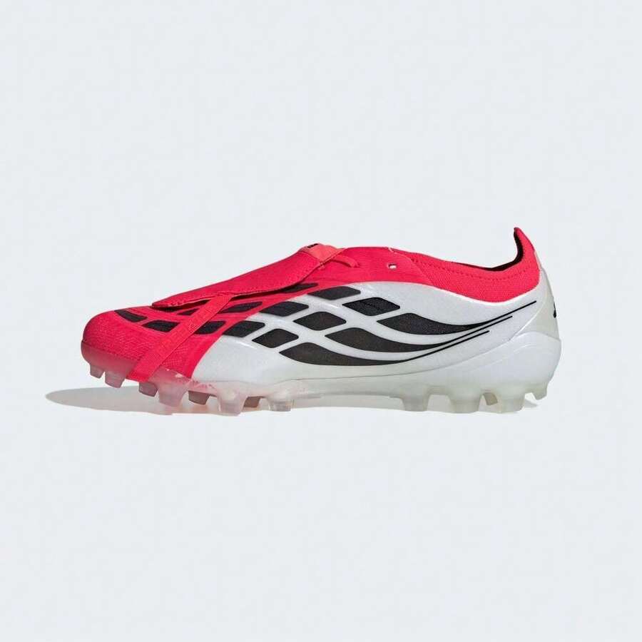 Adidas Predator Elite FT 2G/3G AG Low-Top Football/Soccer Shoes JR7841, Unisex - Red and White - View 1