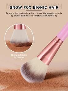 35件套化妆工具套装，包括：18支化妆刷套装+4个化妆海绵+4个迷你化妆海绵+4个圆形粉扑+4个迷你气垫粉扑+1个化妆刷清洁工具，赠品，专业化妆刷，全套化妆工具 - 粉色 - 查看 6