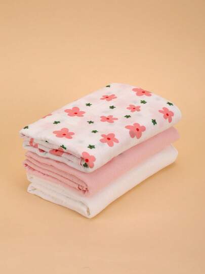 3 piezas de mantas de muselina de bebé multicolor para envolver, mantas para cubrir el cochecito