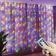 Outdoor USB Vorhangbeleuchtung, warme Farbe, Ramadan, Eid Al-Fitr, Vorhangbeleuchtung, dekorative Hängendekoration, Fernbedienung, 8 Beleuchtungsmodi, Heimdekoration Vorhangbeleuchtung für Schlafzimmer, Innendekoration, Hochzeitsparty Dekoration, Geburtstagsgeschenk, Valentinstag Raumdekoration - USB-Lichterkette - Übersicht 22