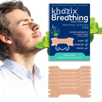 20 Pieces, Multifunctional Nose Dilator, Auxiliary Patch, Snoring Reduction Nose Patch, Daily Use, Nighttime Sleep Breathing Patch, Improve Sleep Quality And Help Breathing, Physical Assisted Ventilation Specially Designed Nose Patch, Convenient For Breathing Through The Nose. Non-Sensing Support For The Nose, Gentle And Non-Irritating, Suitable For Home Portable Packaging