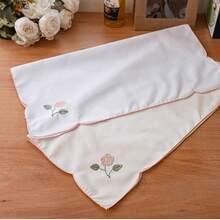 1pc/4pcs Solid Color Embroidered Floral Napkins, Suitable For Dining Table Decor, Photography, Celebrations - Multicolor - View 3