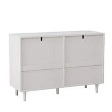 6 Drawer Dresser For Bedroom,Rattan Storage Cabinet,Chest Of Drawer,For Bedroom,Living Room,White - 白色 - 查看 6