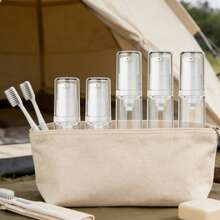 5pcs 5ml 10ml 1/3oz Clear Plastic Airless Pump Bottles, Refillable Vacuum Containers For Lotions, Creams, Foundations, Travel & Business Use - Clear - View 4