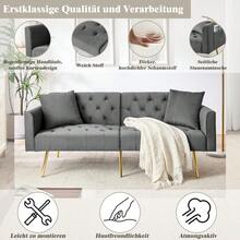 Sofa Bed Mattress - Gray + Velvet - View 9