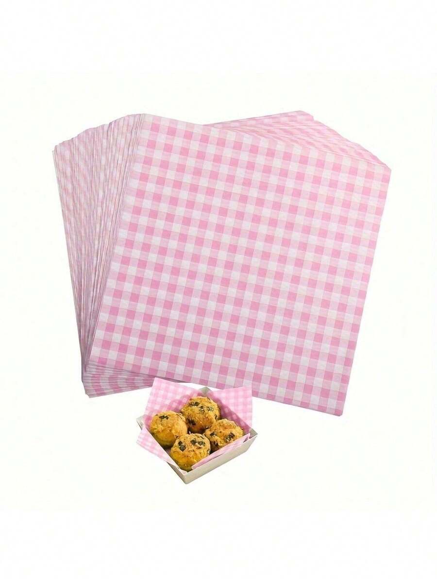 100/50 Waxed Packaging Paper, - Oil-Proof Food Basket Liner, Suitable For Sandwiches, Hamburgers, Pastries - Uncharged, Paper Baking Utensils - Multicolor - View 1