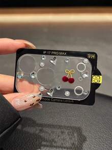 Miếng dán bảo vệ camera bằng kính trong suốt, sang trọng, dễ thương, hình bướm và trái tim đính đá 3D, tương thích với iPhone 17 Pro Max 17Pro. Miếng dán bảo vệ ống kính thời trang, đáng yêu, quà tặng cho nữ. Thích hợp sử dụng hàng ngày, văn phòng, nhà. Miếng dán bảo vệ camera điện thoại chống nước, chống sốc, chống rơi, chống trầy xước, đính pha lê lấp lánh. - Trong sáng - Xem 4