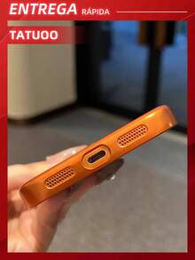 1 Piece Luxury Matte Galvanized Phone Case, Fingerprint-Resistant Translucent PC Material, Compatible With IPhone 17 Pro Max/17 Pro/17 - Orange - View 8