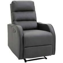 Swivel Reclining Chair With Rocking And Tilting Function, Featuring A Microfiber Cup Holder, Ideal For The Living Room And Relaxation. - Dark Grey - View 1