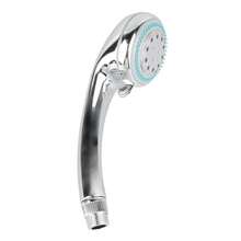 Cabezal de ducha de mano, plástico galvanizado, cabezal de ducha de mano de tres funciones 8107 - Ducha + accesorios de tubería de plata de 1,5 m - Ver 5