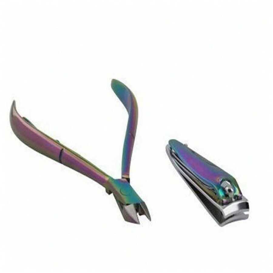 OISE ART STORE Set 2 Pezzi Pinzetta E Tagliaunghie In Acciaio Tronchesina Manicure Pedicure - - Multicolore - Visualizzare 1