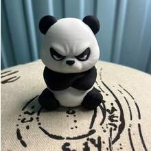 1pc Playful Giant Pandas, Holding Bamboo Treasures In Their Arms, Form An Incredibly Soothing "Panda Group." Their Iconic Black-And-White Color Scheme And Lively Expressions Perfectly Capture The Charm Of National Treasures. - Multicolor - View 8
