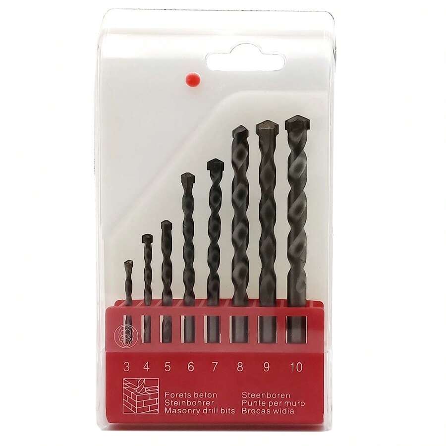 8pcs Cobalt Alloy Drill Bit Set, High Speed Steel Twist Drill Bits Suitable For Stainless Steel, Hard Metal, Cast Iron, Plastic And Wood (3mm, 4mm, 5mm, 6mm, 7mm, 8mm, 9mm, 10mm) - White - View 1