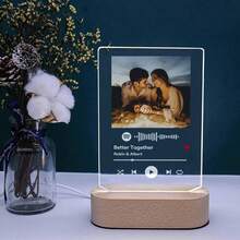 Personalized Acrylic Song With Photo, Custom Gift For Boyfriend Girlfriend Acrylic Album Cover, Customized Transparent Music Plaque - Thiết kế1 - Xem 3