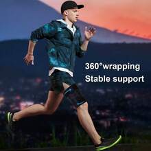 1pc Thigh Compression Sleeve With Adjustable Non-Slip Compression Strap, Elastic & Breathable, Suitable For Men & Women Sports, Fitness, Running - Black - View 5