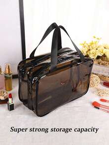 1PC Storage Bag Makeup Travel Bag Make Up[US-Based Shipping]  Brush Bag Toiletry Bag Transparent Made Of PVC Material, Hand-Held Toiletry Bag, Cosmetic Storage Bag, Beach Bag, Essential For Traveling Makeup Travel Toiletry Organizer Clear Essentials Gifts Storage Zipper Accessories Nail, Makeup Bags, Cosmetic Bag, Makeup Pouch, Bag, Vanity, Make Up Pouch Bag, Small Makeup Bag, Cosmetic Bag, Christmas Gifts, Pouch, Clutch / Small Handbag, Makeup Organizer, Pouch, Brush Holder, Mini Pouch, Large Capacity Pouch, Gifts Christmas Gifts, Gift Ideas For Women,Simple & Fashionable Makeup & Toiletry Bag With Handle, Storage Organizer,Solid Square Makeup Bag,Kitchen Essentials,Kitchen,Home Appliances,Valentine's Day,Valentines Gifts,Shoes,Travel Essential,Room Deocr,Storage,Bride Stuff,Travel Essential,Cruise Essentials,Beach Bag,Bedroom Furniture,Vacation Essentials,Makeup Bag,Home Décor,Jewelry Organzier,Kitchen Storage,Lonchera,Tissue Holder,Makeup Organzier,Key Holder,Storage Orangizer - 彩色 - 查看 6