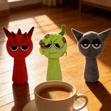 3 Pack Sprunki Incredibox Plush Toys, Cute Stuffed Animal Plushies For Kids & Game Fans, Soft Cartoon Character Dolls, Ideal Birthday Gifts & Room Decor - 彩色 - 查看 3
