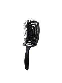 1把罗纹弯头通用梳 - 适用于所有发质 - 抚平毛躁,干湿两用 - 轻松梳开缠结的头发 - 打造柔顺长发/蓬松卷发。灵活的梳齿具有头皮按摩功能。可用于吹干、造型、洗发。适合居家护理/头皮按摩/旅行/学校/办公室及美发沙龙使用。贝壳梳、清洁梳、造型梳、直发梳、卷发梳、解结梳、护发产品、浴室工具、浴室美发配件、化妆工具 - 排骨梳 - 查看 15