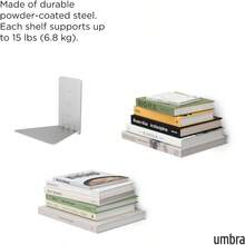 330639 - 560 Floating Bookshelf, Small, Silver, Set of 3 - Plateado - Ver 6