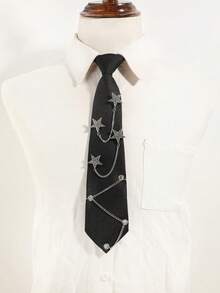 1pc Unisex Star Pattern Necktie, Versatile For Casual, Party, And Daily Wear - Star Style - View 12