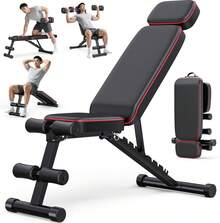 Foldable Workout Bench: Adjustable Incline Decline Flat Bench For Home Gym - Black - View 8