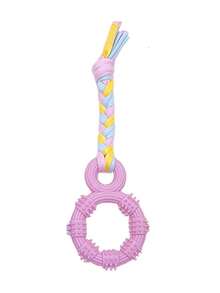 1pc - Dog Chew Toy, Brightly Colored To Attract Dogs' Attention, Made Of Durable Rubber And Rope, Perfect For Dogs To Play With, Interact With, Relieve Boredom, Prevent Mischief And Destruction, And Burn Energy. A Great Gift For Dogs And Pets. - Multicolor - View 11