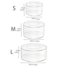 1pc Transparent Acrylic Cake Stand With Fillable Compartment, Suitable For Party, Wedding Cake Decoration, Christmas - Clear - View 2