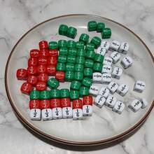 12pcs 16mm Round Fraction Dice, For Math Education - 1/2, 1/3, 1/4, 1/5, 1/6, 1/8 - Suitable For School And Home Teaching - Multicolor - View 12