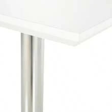 Bistro Table, Bar Table, Adjustable Height, Square, 60 X 60 Cm, Steel, White, 71-92 Cm, For Kitchen Or Garden - White - View 8