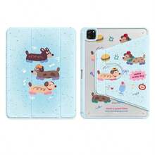 For IPad Playful Dachshund IPad Case - Magnetic Wake/Sleep, 360° Rotation, Tri-Fold Cover, Compatible With IPad 10/11th Gen, Air 4/5/6/7, Mini 6/7 - Blue - View 9