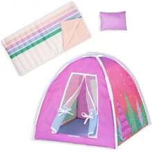 Glitter Girls - Set de Acampada - Tienda de campaña de Juguete y Saco de Dormir Arco Iris - Juguetes de Aventura al Aire Libre - Accesorios para muñecas de 36 centímetros - 3 años +,40984111 - Café integral - Ver 1