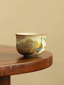 1个/2个/4个装金孔雀陶瓷杯，精致金线陶瓷把手茶杯，高品质小咖啡杯，是招待客人和朋友、享用下午茶、沙特咖啡、阿拉伯茶杯的理想之选。 - 彩色 - 查看 13