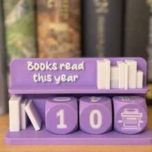 Contador de Leitura 3D, Contador Manual Impresso em 3D, Novo Sinal de Livros Lidos Este Ano, Sinal de Amante de Livros, Rastreador de Livros para Decoração de Biblioteca - Multicolorido - Visão 10