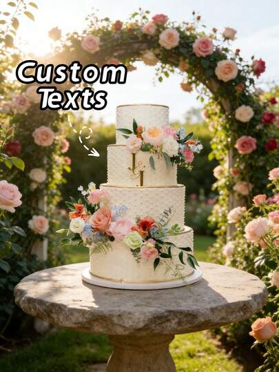 1 pieza Decoración personalizada para pastel del Día de San Valentín, texto personalizado para un toque dulce y sincero