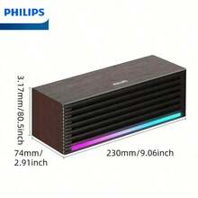 PHILIPS SPA3709 Wired & Bluetooth Dual-Mode Speaker With Built-In Sound Card, Wooden Desktop Computer Audio For TV Shows & Gaming - Multicolor - View 3