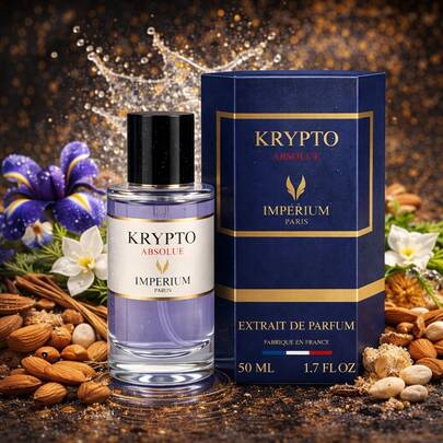Fragrance World IMPERIUM PARIS KRYPTO ABSOLUE 50ML PERFUME EXTRACT - WOODY FLORAL ALMOND SANDALWOOD HIGH CONCENTRATION LUXURY SCENT