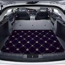 1pc Car Trunk Mat | 29.53x39.37 Inches Polyester Plaid Crown Pattern, Regal Design, Fashionable, Fits Most Trunks, Universal - Trunk Mat - View 8