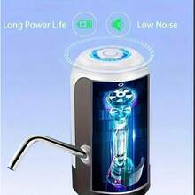 Dispensador de agua portátil de 5 galones con base de botella de 5 galones, bomba de agua automática recargable por USB con batería de níquel incorporada de 500mAh, tensión de funcionamiento de 36V o menos, adecuado para camping, cocina - por defecto - Ver 1