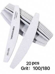 15片/20片半月形专业指甲锉，配100/180目、180/240目指甲锉条 - 彩色 - 查看 11