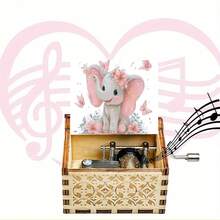 Cute Elephant Music Box Hand Cranked Melody "You Are My Sunshine" Perfect Birthday Gift For Kids/Women - Cute Elephant Music Box - View 1