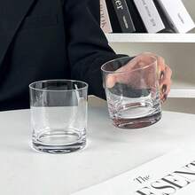 2个玻璃饮水杯，饮料杯，完美饮水杯，圆柱形水杯 - 透明 - 查看 2