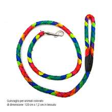 OISE ART STORE Guinzaglio Per Animali Cani Cane 1,2x120 Cm In Tessuto Gancio Acciaio Multicolor - - Multicolore - Visualizzare 2