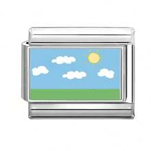 1pc DIY Photo Modular Bracelet, Decorated With Heart, Eye, Butterfly & Flower Elements, Suitable As Party Gift For Friends/Couples, Applicable For Christmas, New Year, Halloween, Valentine's Day, Charming Design, Stainless Steel Jewelry, Local , Suitable For All Seasons, School, Party, Graduation