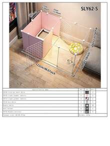 Easy Install Puppy Fence With Potty Area, Small Dog Fence, Indoor Pet Puppy Playpen - Multicolor - View 14