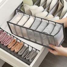 3pcs/Set Underwear Fabric Drawer Storage Basket, Socks Storage Drawer Box For Panties, Bras, Ties, Clothes, Household Space Saving Organizer Of Wardrobe, Closet, Bedroom, Home, Dorm, Bedroom Accessories - 灰色 - 查看 3