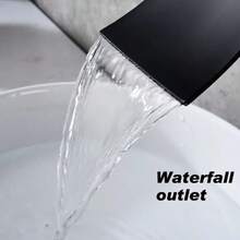 1 Conjunto Torneira de Banheiro Montada na Parede com Cascata Premium de Alta Qualidade - Torneira de Banheiro Moderna de Latão com Única Alavanca, Alto Fluxo, Conectores Padrão, Válvula de Esfera e Controle de Fluxo de Água, para Banheiro Limpo e Elegante, Torneira de Banheiro Montada na Parede | Moderna Montada na Parede | Torneira, 2 Opções de Cor - Multicolorido - Visão 7