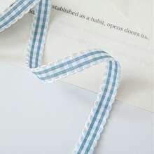 5yards 10mm Wavy Edge Plaid Ribbon Grid Bows & Ribbons For Home Wedding Christmas Valentine's Day Decorations DIY Gift Wrapping - Pick Colors - View 15